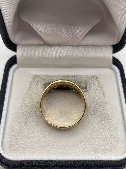 18ct gold old cut diamond gypsy ring