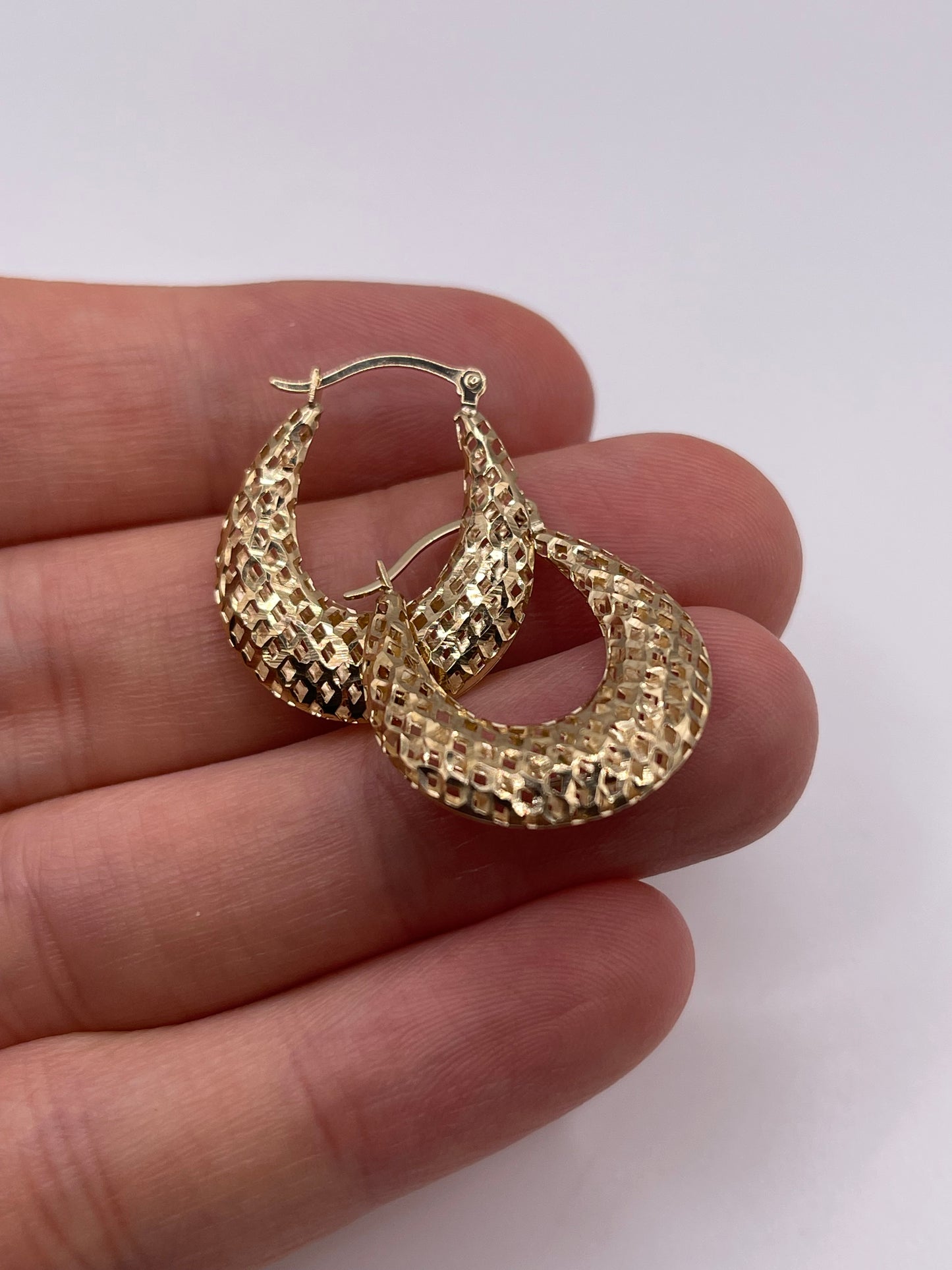 9ct gold creole earrings