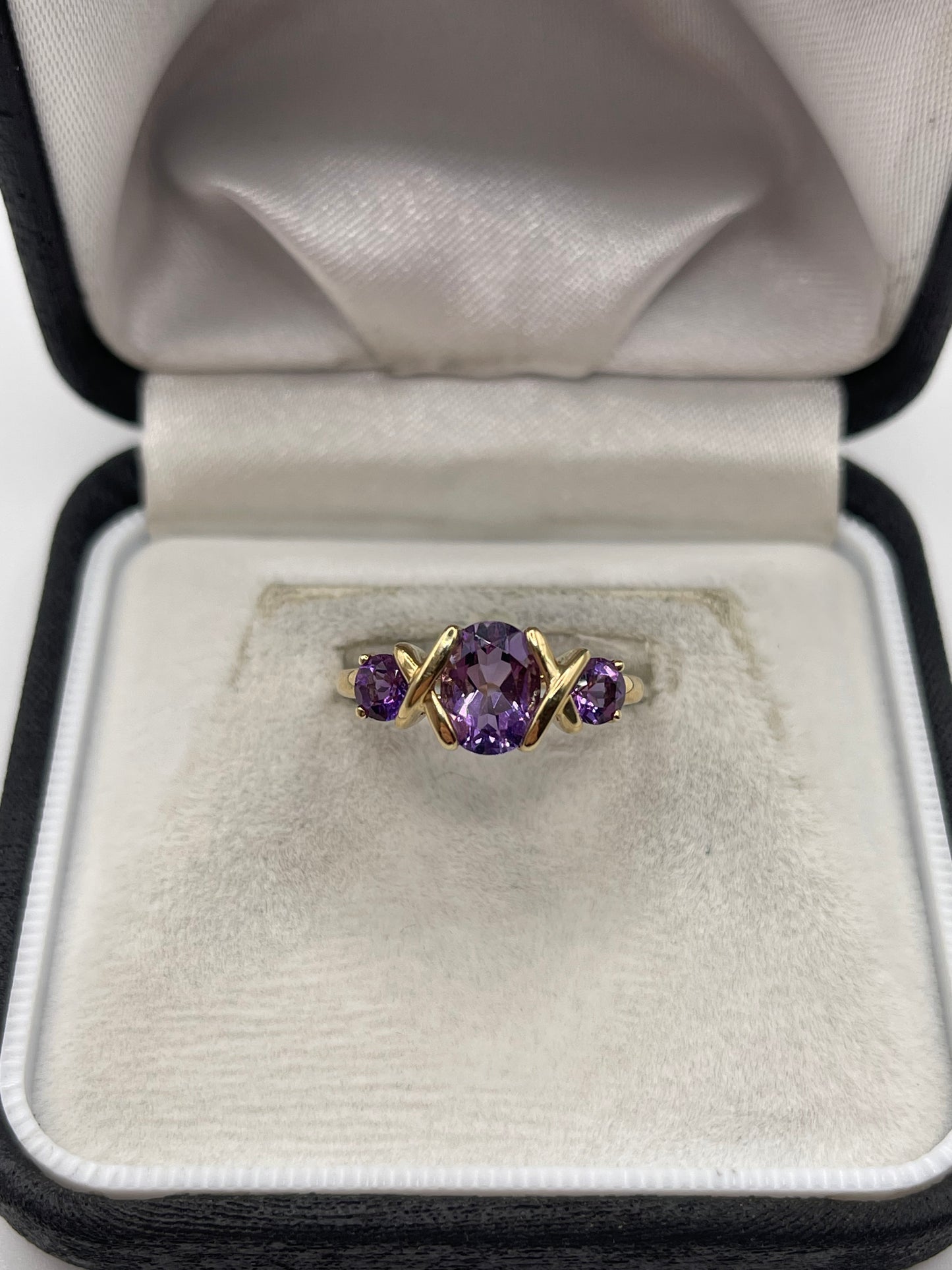 9ct gold amethyst ring