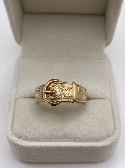 9ct gold buckle ring