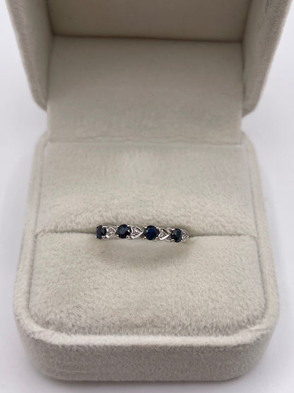 9ct gold sapphire and diamond ring