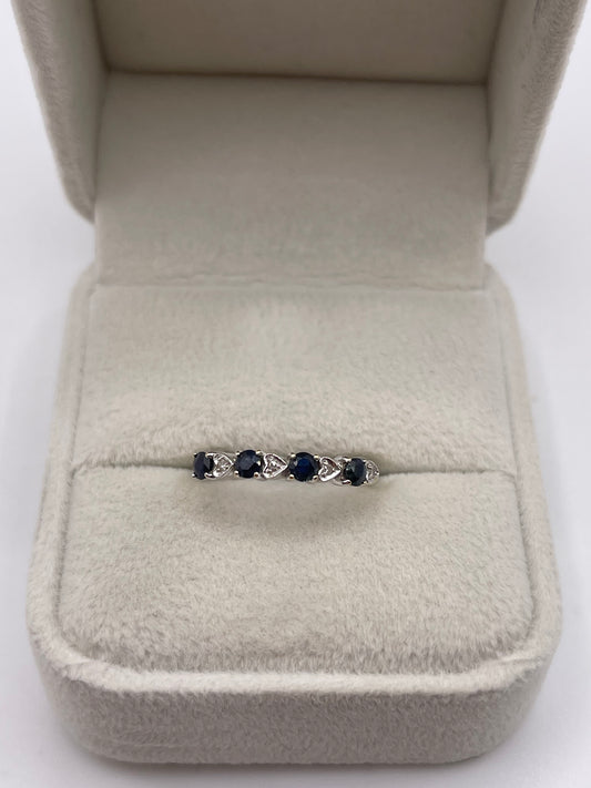 9ct gold sapphire and diamond ring