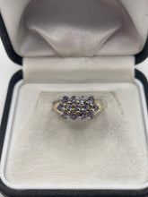 Load image into Gallery viewer, 9ct gold iolite cluster ring
