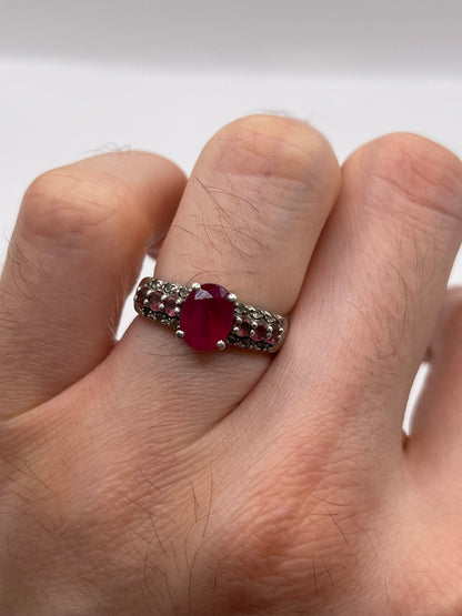 Silver ruby ring