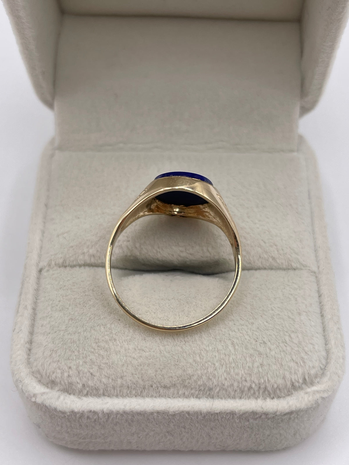 9ct gold lapis lazuli signet ring