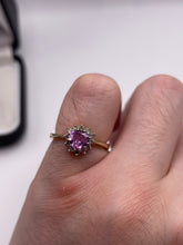 Load image into Gallery viewer, 9ct gold pink topaz and diamond ring
