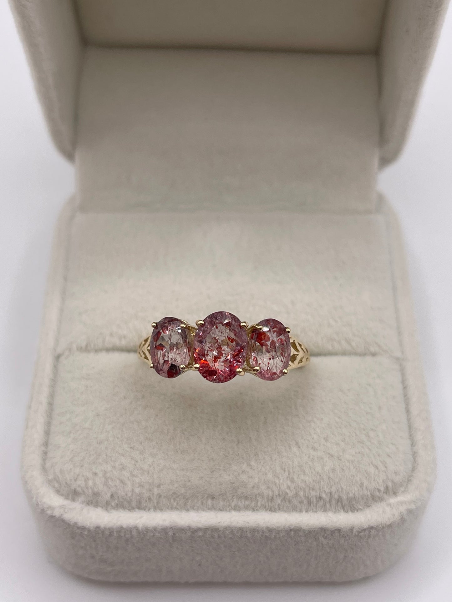9ct gold gemstone ring