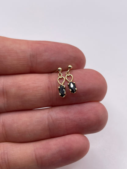 9ct gold sapphire earrings