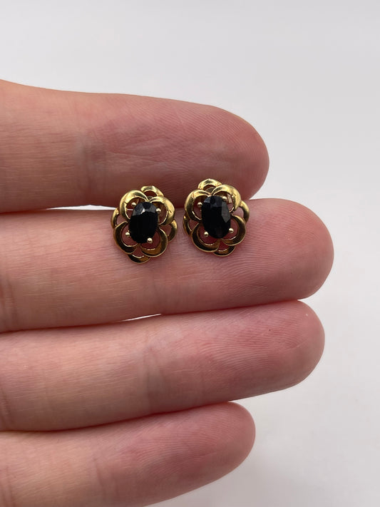 9ct gold sapphire earrings