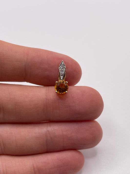 9ct gold citrine pendant