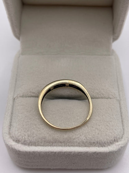 9ct gold amethyst and topaz ring