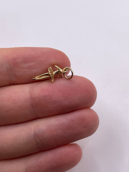 9ct gold ballerina charm