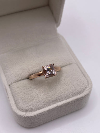 9ct rose gold morganite ring
