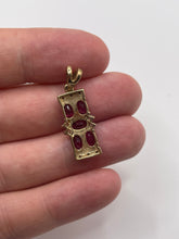 Load image into Gallery viewer, 9ct gold ruby and zircon pendant
