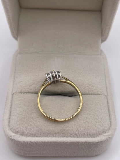 9ct gold diamond cluster ring
