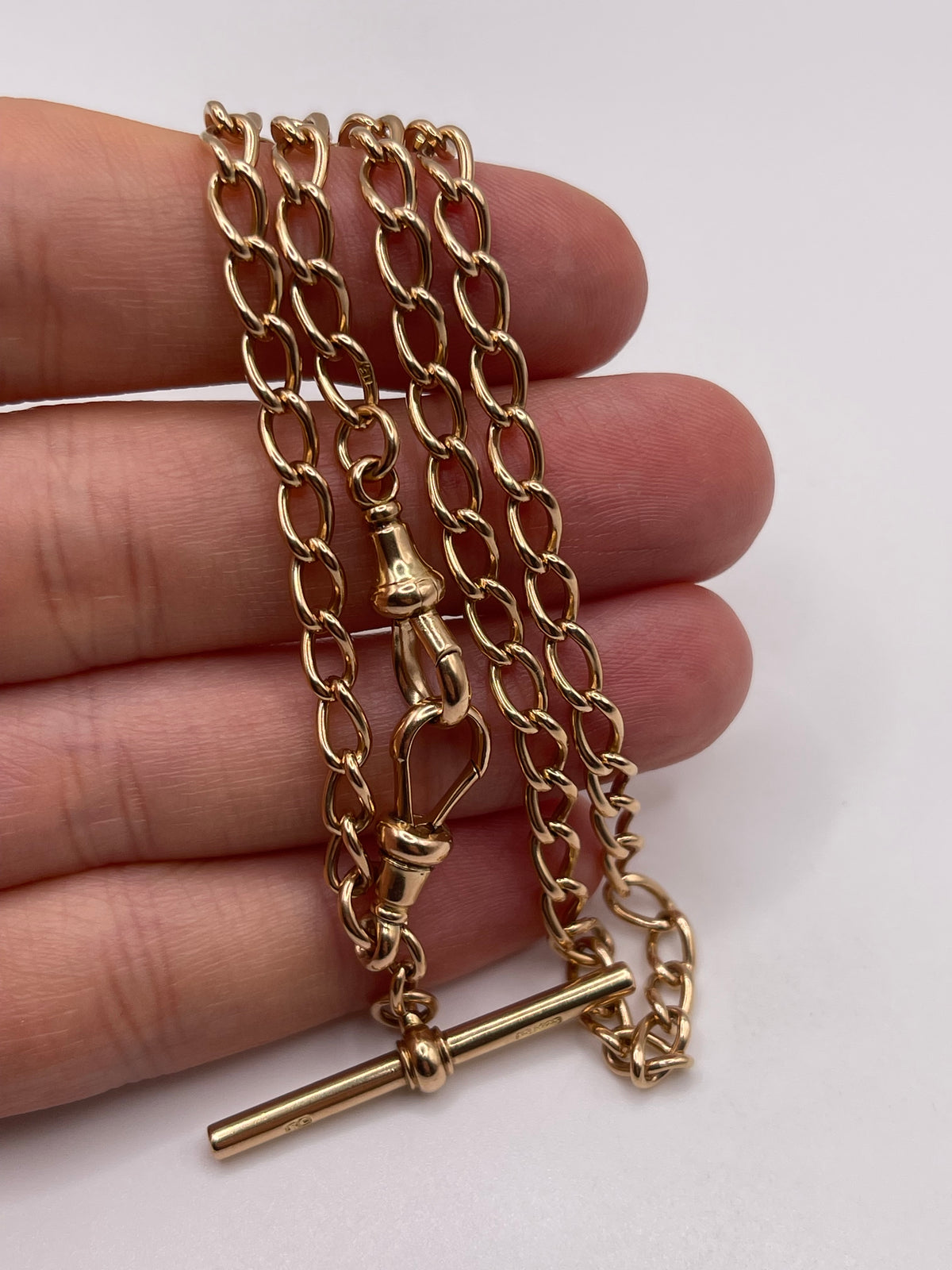 Antique 15ct rose gold chain 655