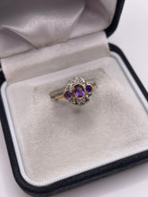 Load image into Gallery viewer, 18ct gold amethyst and diamond ring
