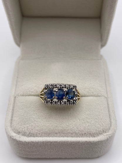 18ct gold sapphire and diamond ring