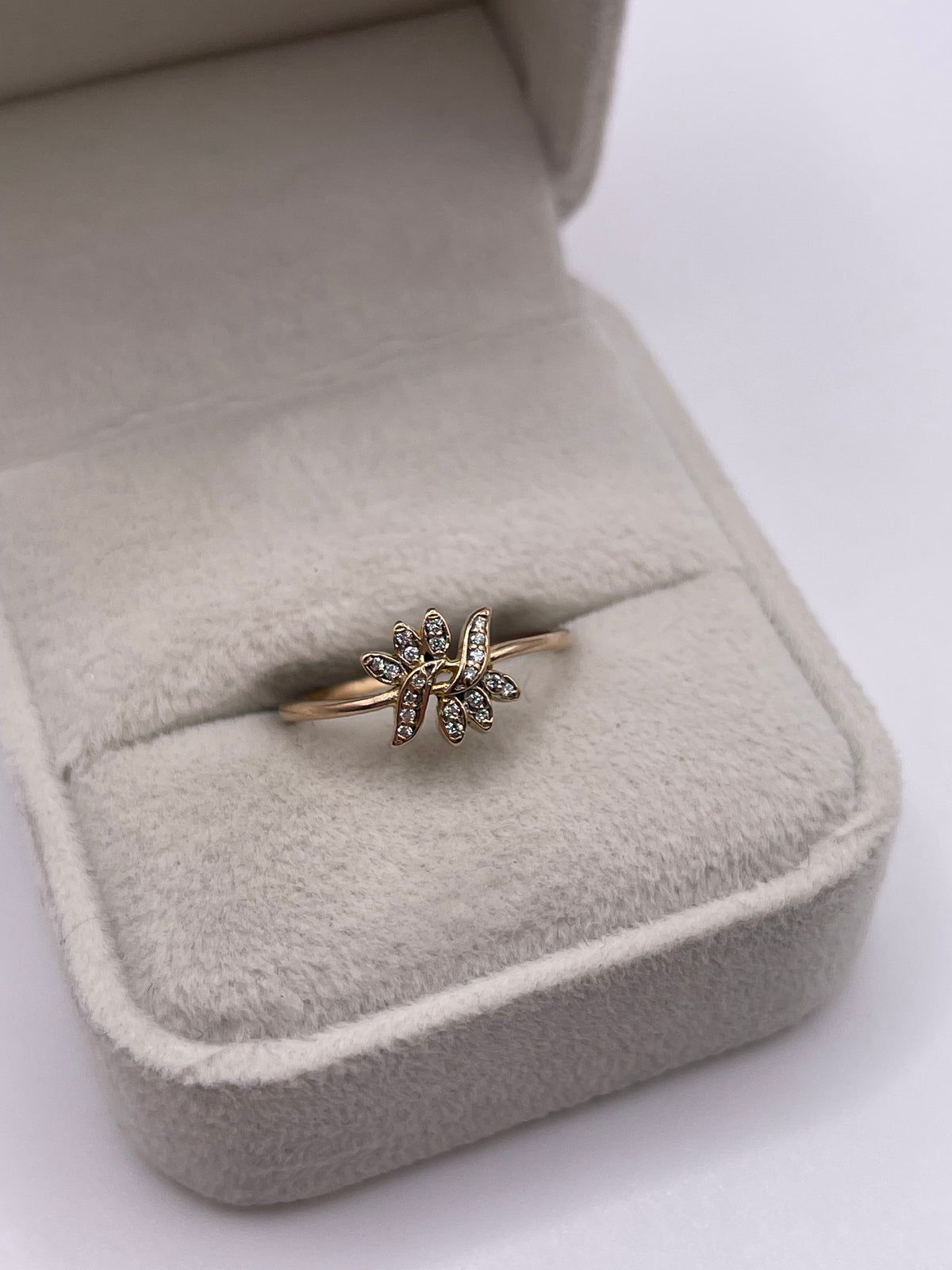 18ct rose gold diamond ring