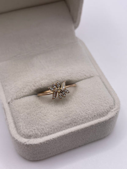 18ct rose gold diamond ring