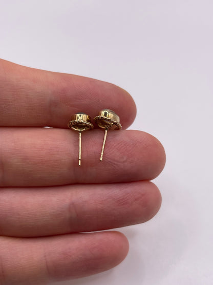 9ct gold moonstone earrings