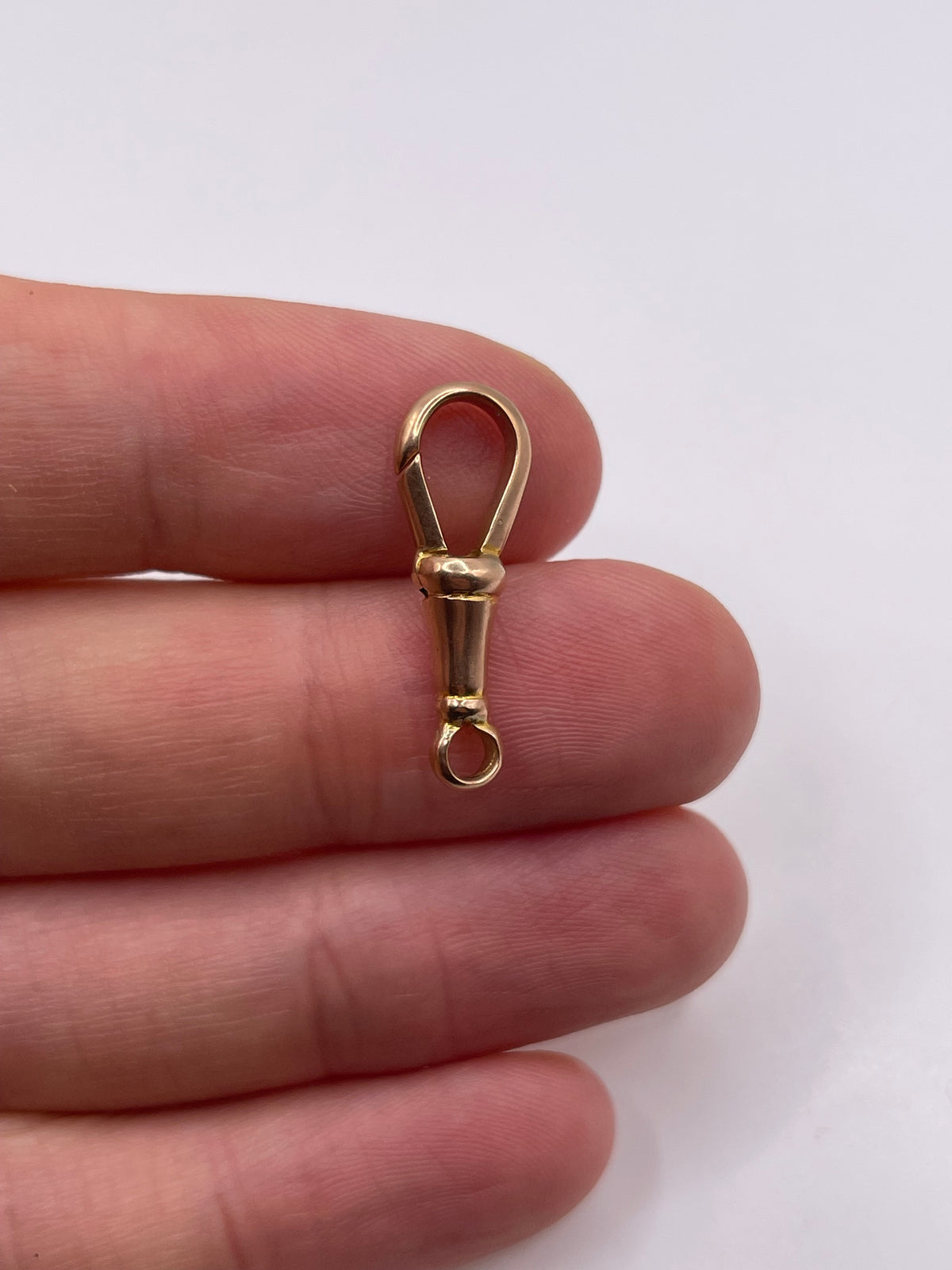 9ct rose gold dog clip 18