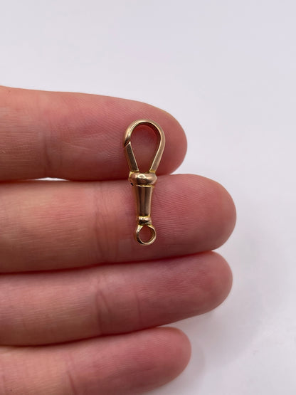 9ct rose gold dog clip 18