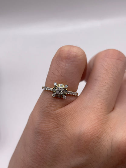 9ct gold diamond cluster ring