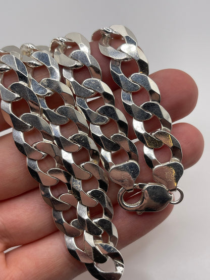 Silver curb chain