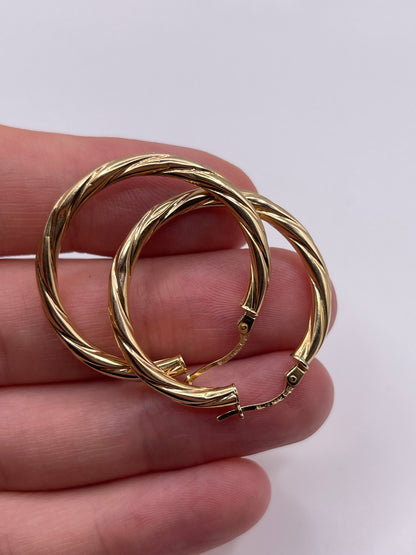 9ct gold creole earrings