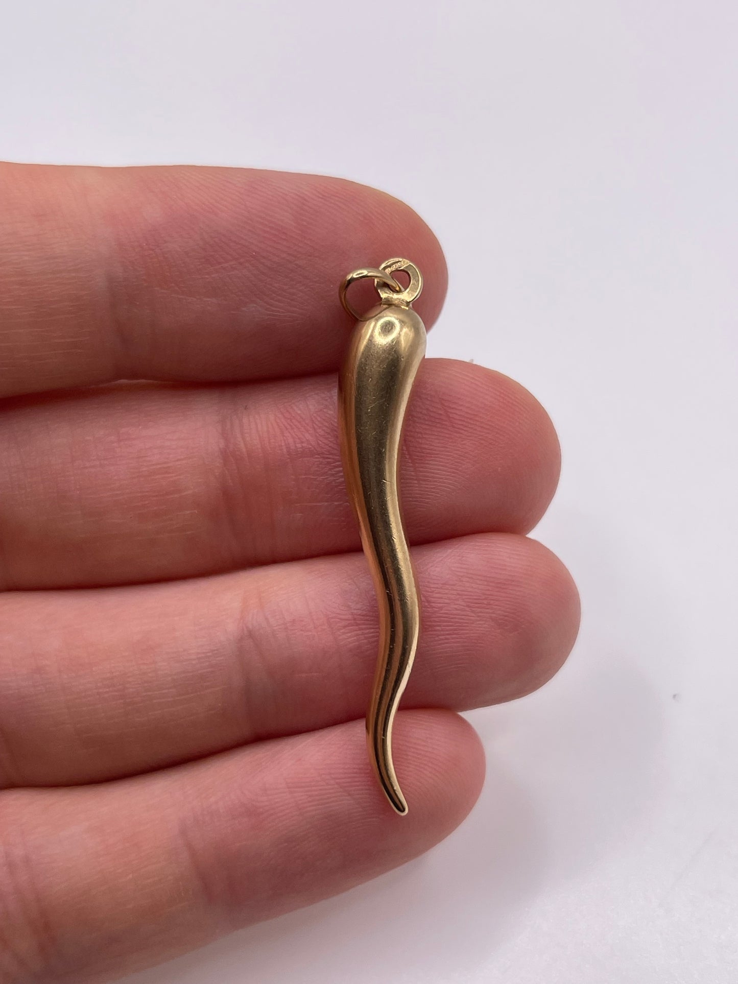 9ct gold horn of plenty pendant