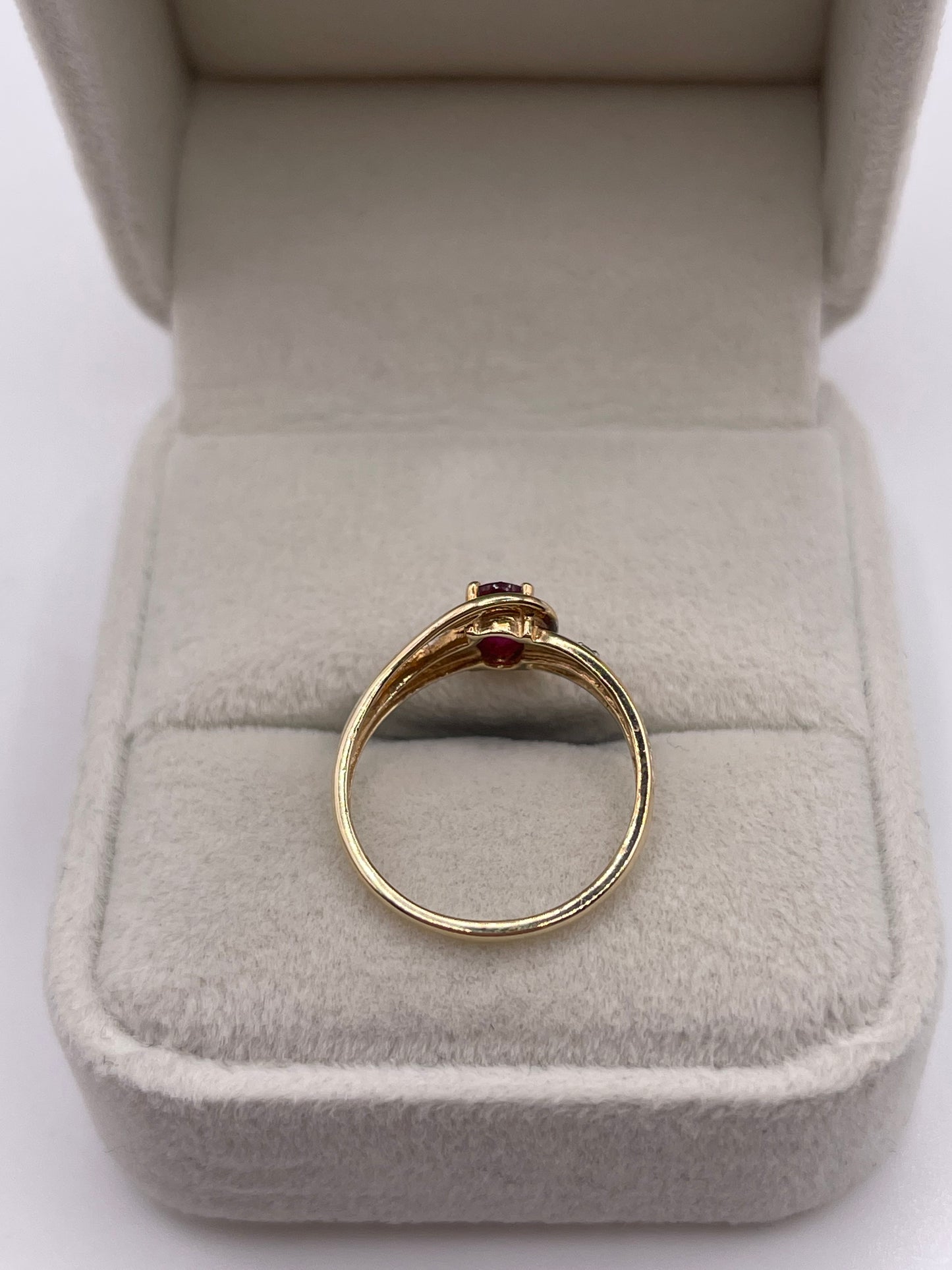 9ct gold ruby and diamond ring