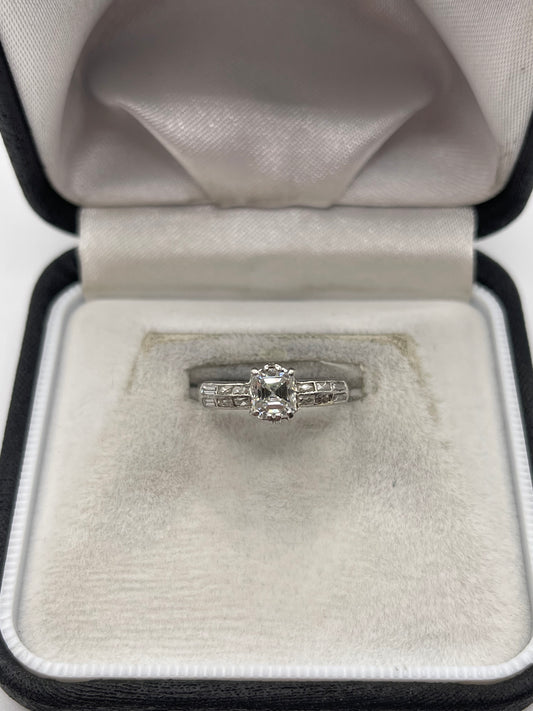 Platinum 75 point diamond ring