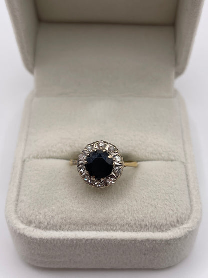 18ct gold sapphire and diamond ring