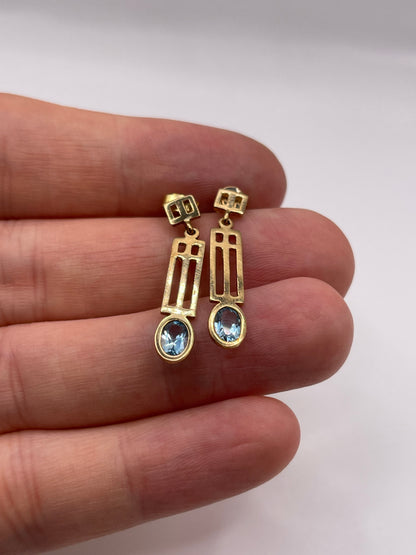 9ct gold topaz earrings