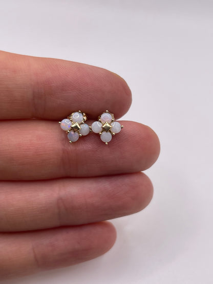 9ct gold opal earrings