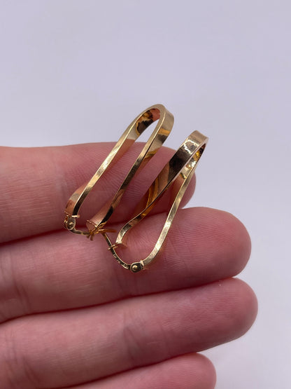 9ct gold creole earrings