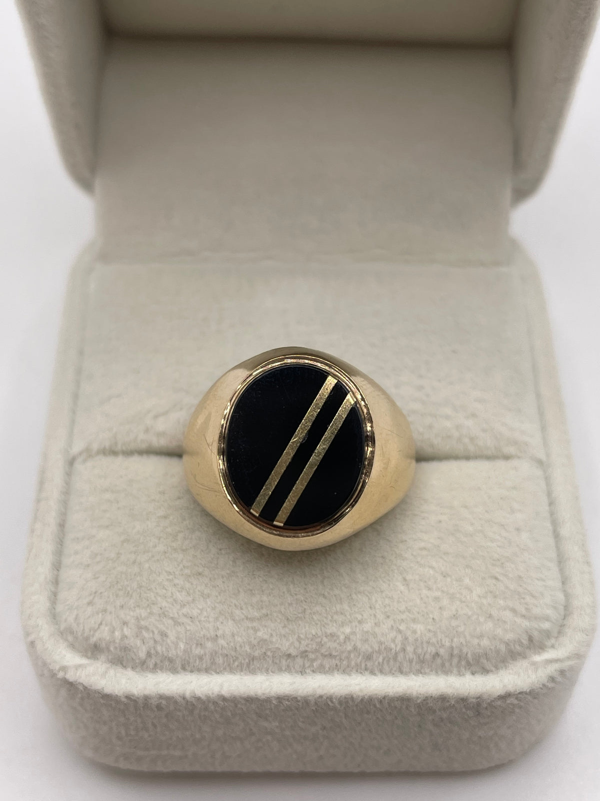 9ct gold onyx signet ring