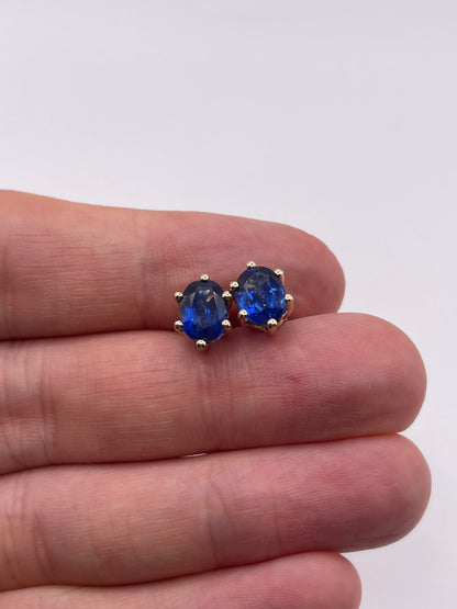 9ct gold kyanite earrings
