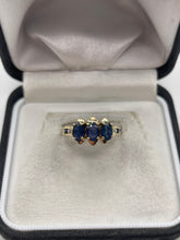 Load image into Gallery viewer, 9ct gold sapphire and diamond ring

