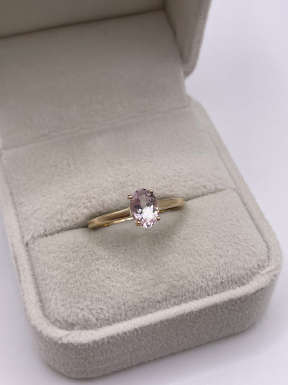 9ct gold kunzite ring