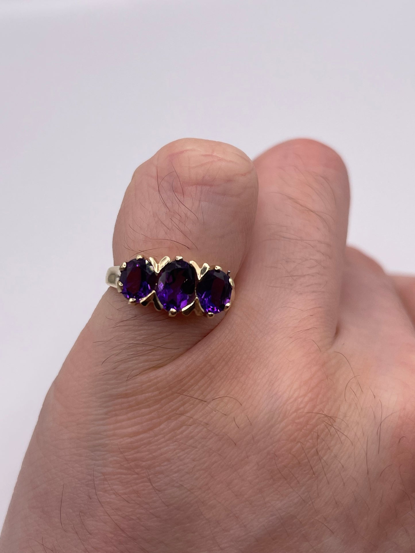 9ct gold amethyst ring