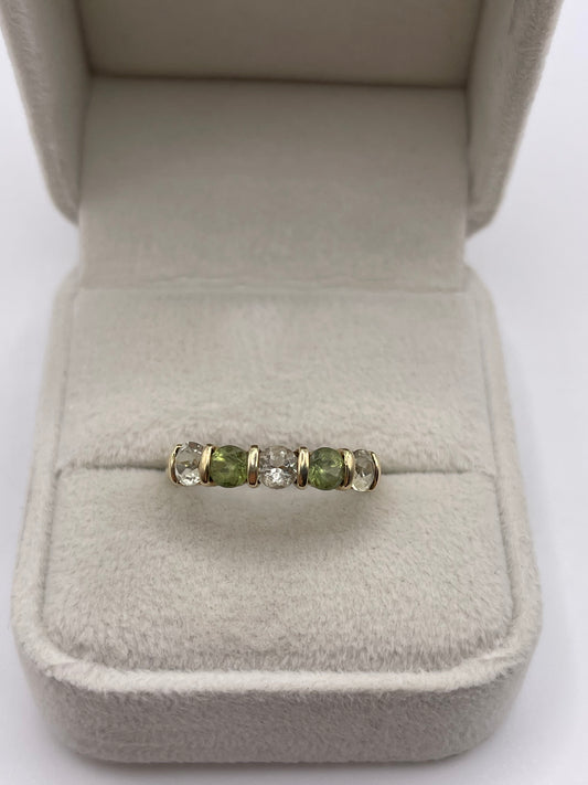 9ct gold quartz cluster ring
