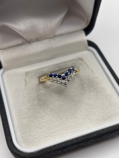 18ct gold sapphire and diamond ring