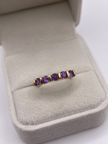 9ct gold amethyst ring