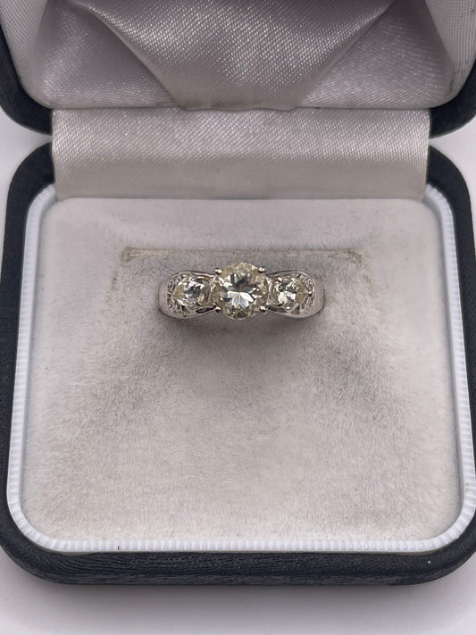 Silver cz ring
