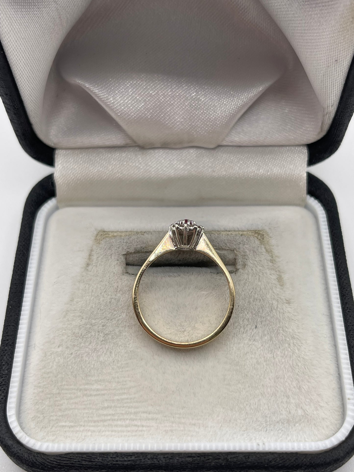 9ct gold ruby and diamond ring
