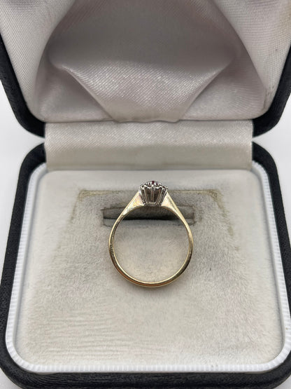 9ct gold ruby and diamond ring
