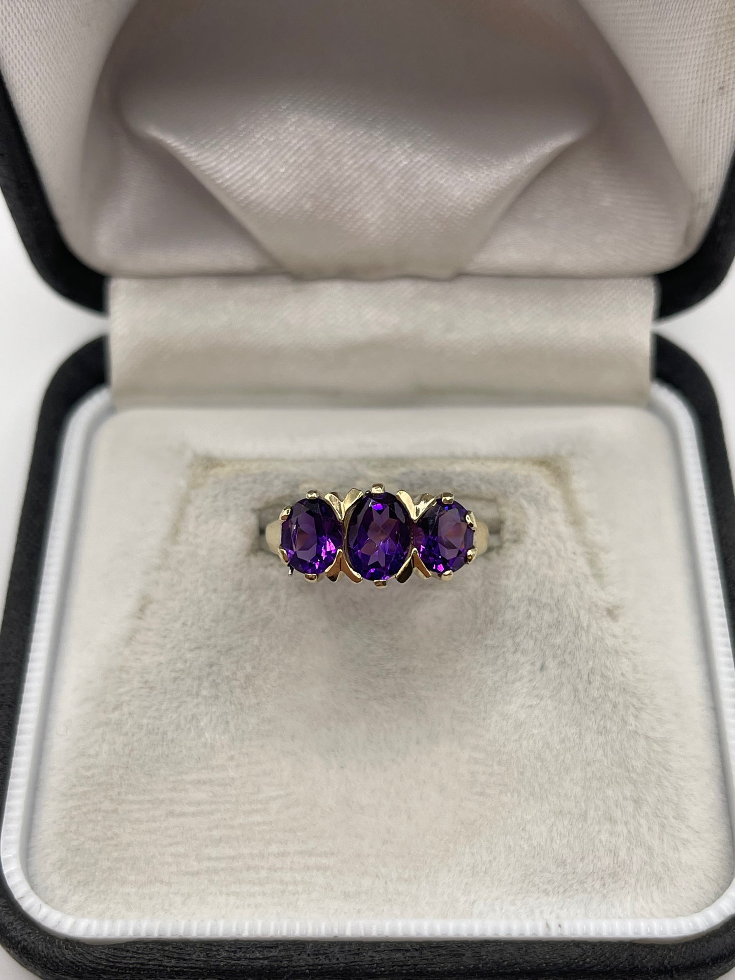 9ct gold amethyst ring