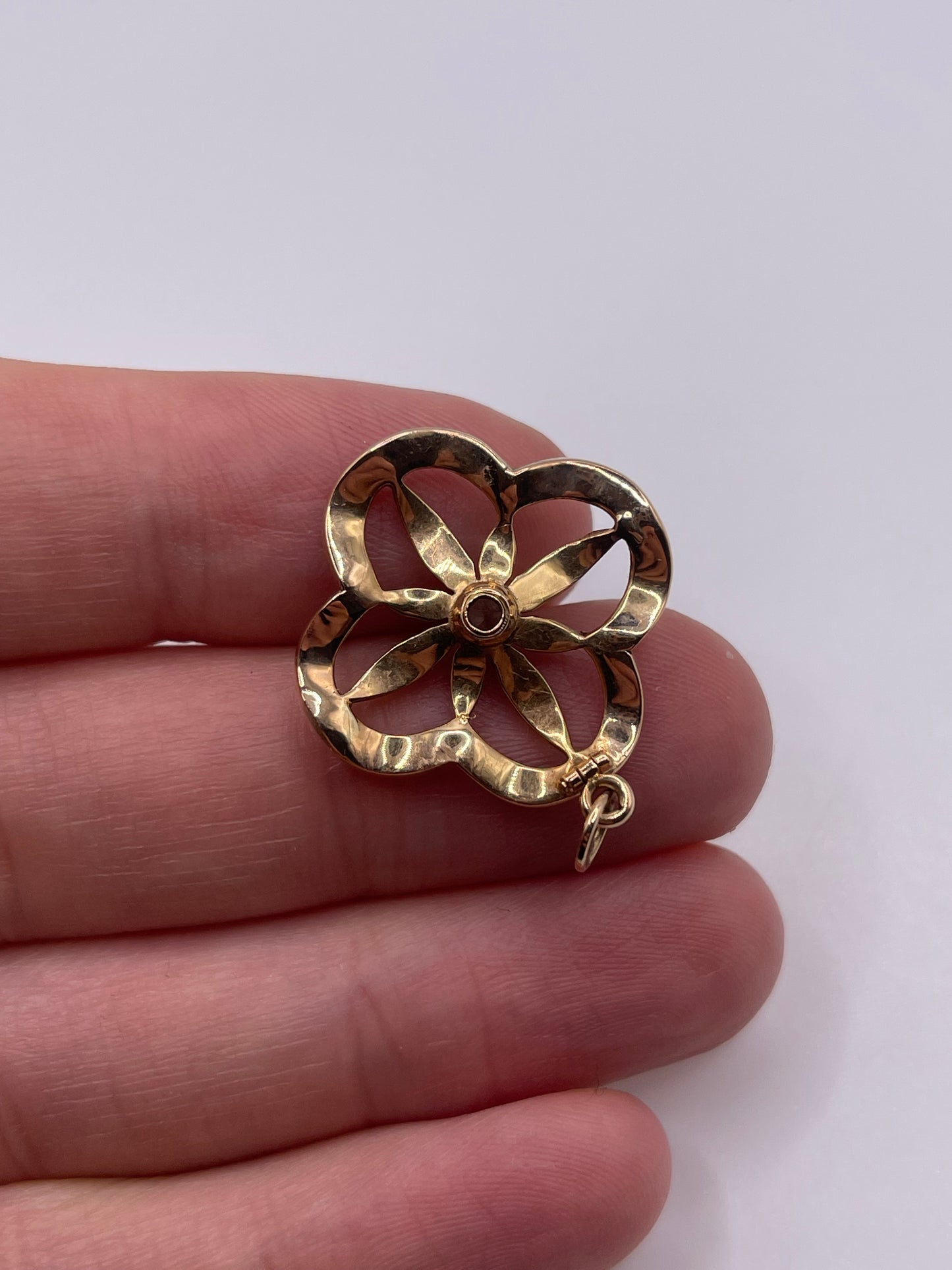 Antique 15ct gold pearl and diamond pendant